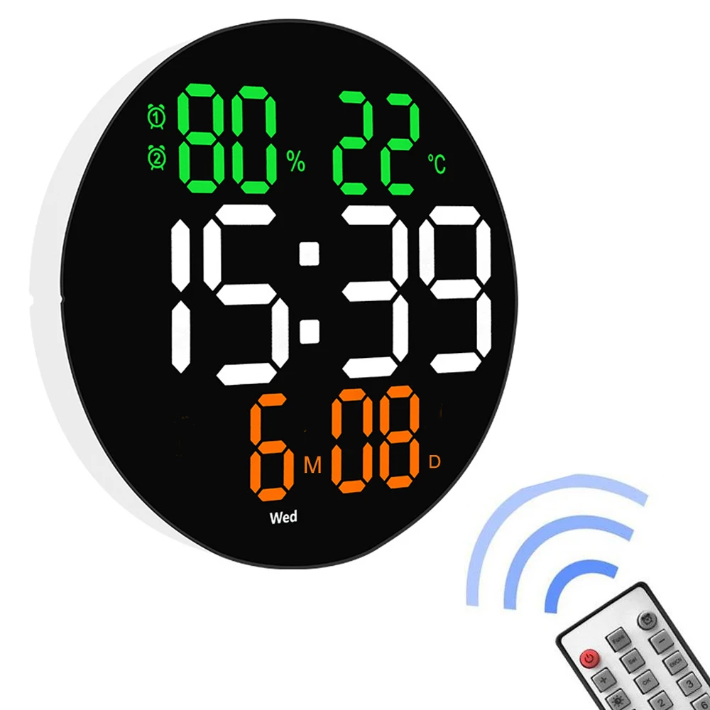 10 inch Digital Led Wall Clock Calendar with Alarms,Temperature Thermometer and Humidity Hygrometer.Home Living Room Decoration
10 inch Digital Led Wall Clock Calendar with Alarms,Temperature Thermometer and Humidity Hygrometer.Home Living Room Decoration