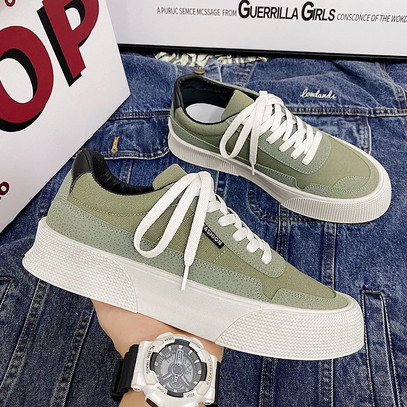 Men's Thick Soled Canvas Shoes White Shoes Sneakers Vulcanized Shoes Male Hiking Shoes Low-top Board Shoes Heighten Footwear Man
Men's Thick Soled Canvas Shoes White Shoes Sneakers Vulcanized Shoes Male Hiking Shoes Low-top Board Shoes Heighten Footwear Man