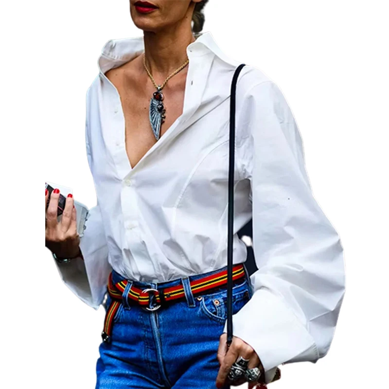 Lemongor Fashion Women Buttoned Solid Color Lapel Blouses 2023 Spring Autumn New Long Sleeve Loose Causal White Shirts Tops
Lemongor Fashion Women Buttoned Solid Color Lapel Blouses 2023 Spring Autumn New Long Sleeve Loose Causal White Shirts Tops