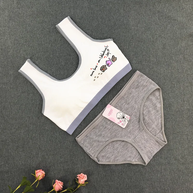 Girls' Training Bra Underwear Development Period Students' Girls' Cartoon Underwear Pants Cotton Hoopless Sports Bra 8-16Y
Girls' Training Bra Underwear Development Period Students' Girls' Cartoon Underwear Pants Cotton Hoopless Sports Bra 8-16Y