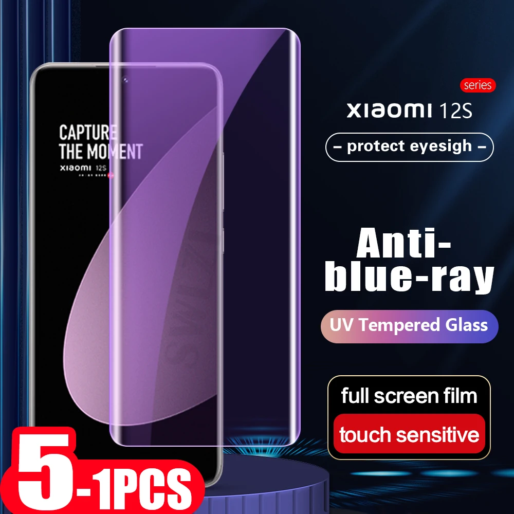 5-1Pcs cover For xiaomi 13 pro 12 12s 12x mi 11 10 Ultra 10s UV Tempered Glass Screen Protector Protective Film Anti Blue Light
5-1Pcs cover For xiaomi 13 pro 12 12s 12x mi 11 10 Ultra 10s UV Tempered Glass Screen Protector Protective Film Anti Blue Light