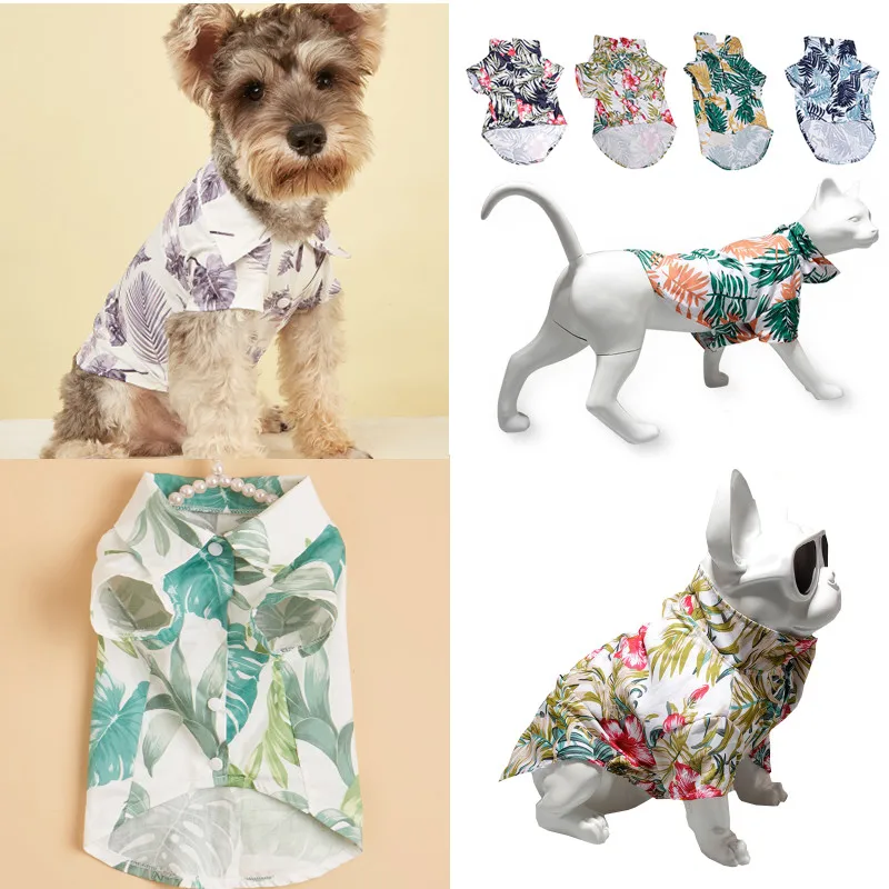 Summer Dog Clothes Print Cool Breathable Cat Shirt Hawaiian Style Polyester Fashion Pet Tees Puppy Luxury Clothing ropa perro
Summer Dog Clothes Print Cool Breathable Cat Shirt Hawaiian Style Polyester Fashion Pet Tees Puppy Luxury Clothing ropa perro