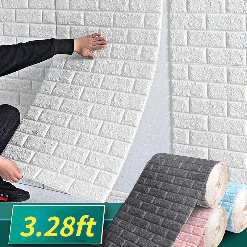 3.28ft Long 3D Brick Wall Stickers DIY Decor Self-Adhesive Waterproof Wallpaper For Kids Room Bedroom Kitchen Home Wall Decor
3.28ft Long 3D Brick Wall Stickers DIY Decor Self-Adhesive Waterproof Wallpaper For Kids Room Bedroom Kitchen Home Wall Decor
