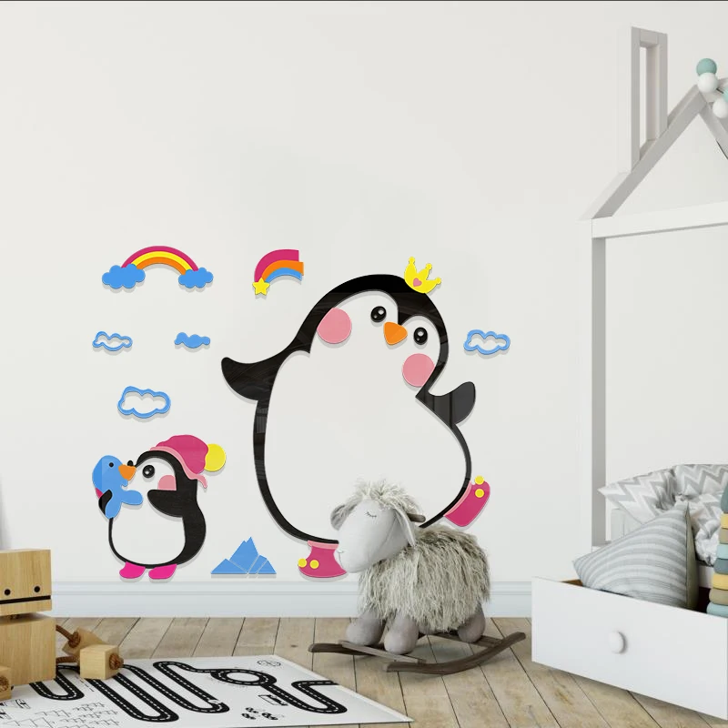 WS64 Rainbow penguin baby cute cartoon children's room kindergarten wall decoration stickers 3D acrylic wall stickers 
WS64 Rainbow penguin baby cute cartoon children's room kindergarten wall decoration stickers 3D acrylic wall stickers