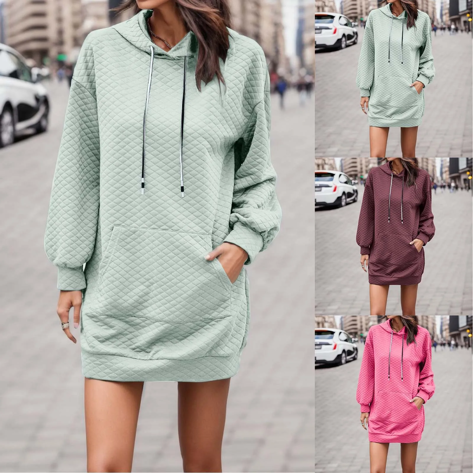 Womens Long Summer Dresses Casual Women's 2023 Fall Fashion Quilted Hooded Sweatshirts Casual Long Sleeve Pullover Hoodie Dress
Womens Long Summer Dresses Casual Women's 2023 Fall Fashion Quilted Hooded Sweatshirts Casual Long Sleeve Pullover Hoodie Dress