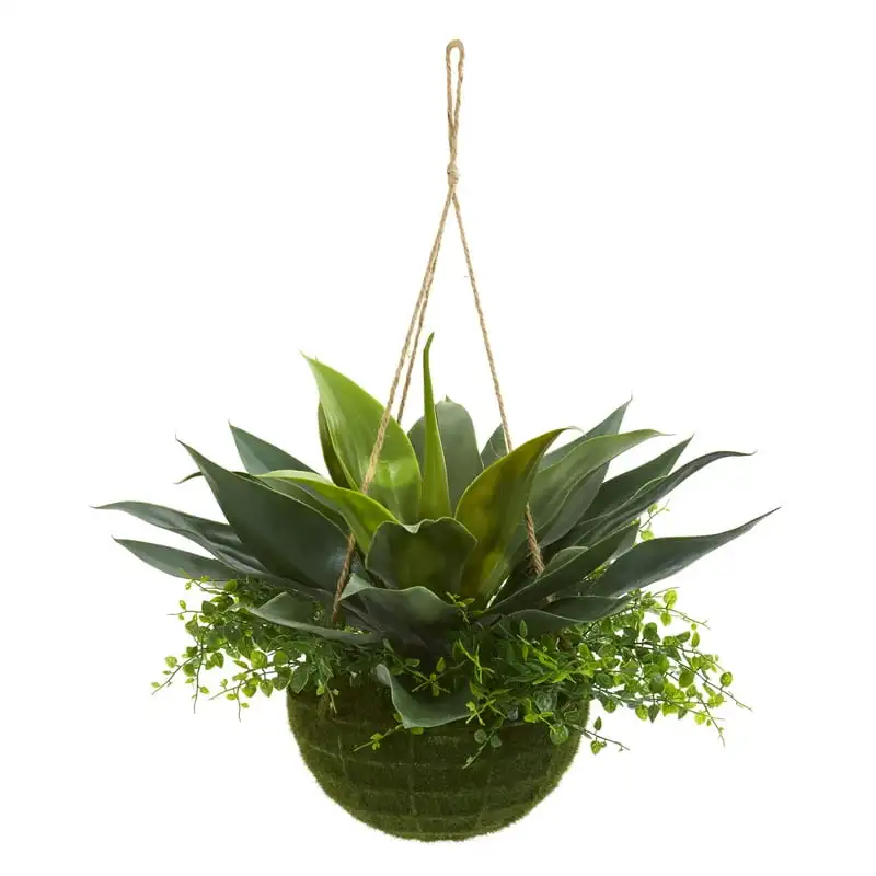 Agave and Maiden Hair Artificial Plant in Hanging Basket, Green Garden decorations outdoor Faux plant Boho room decor Outdoor pl
Agave and Maiden Hair Artificial Plant in Hanging Basket, Green Garden decorations outdoor Faux plant Boho room decor Outdoor pl