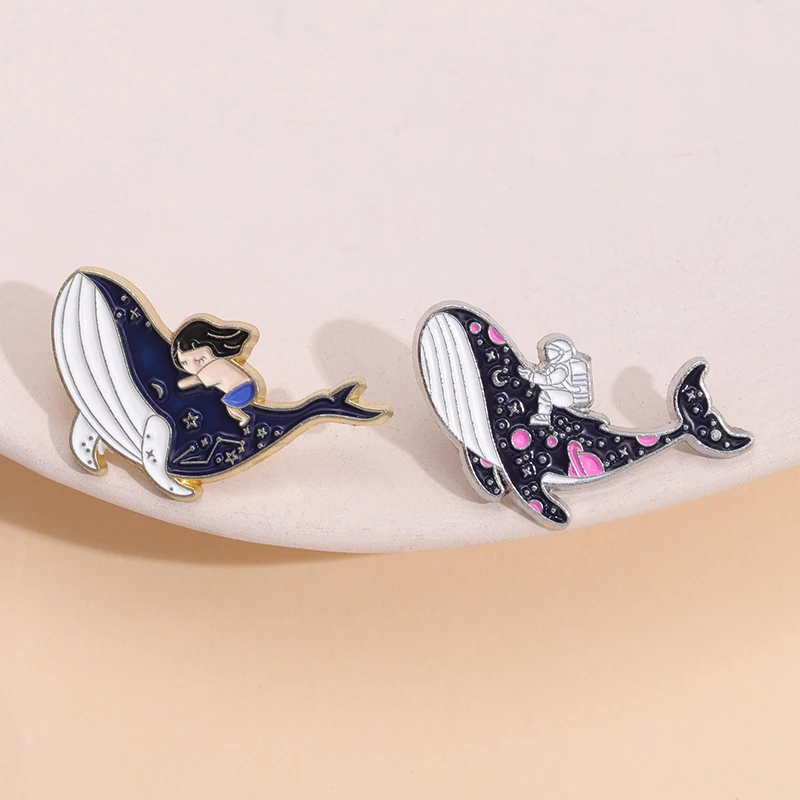Astronaut Whale Girl Brooches Cute Romance Of Cosmic Planets Metal Emblem Pin Jewelry Medal For Men And Women Wholesale
Astronaut Whale Girl Brooches Cute Romance Of Cosmic Planets Metal Emblem Pin Jewelry Medal For Men And Women Wholesale