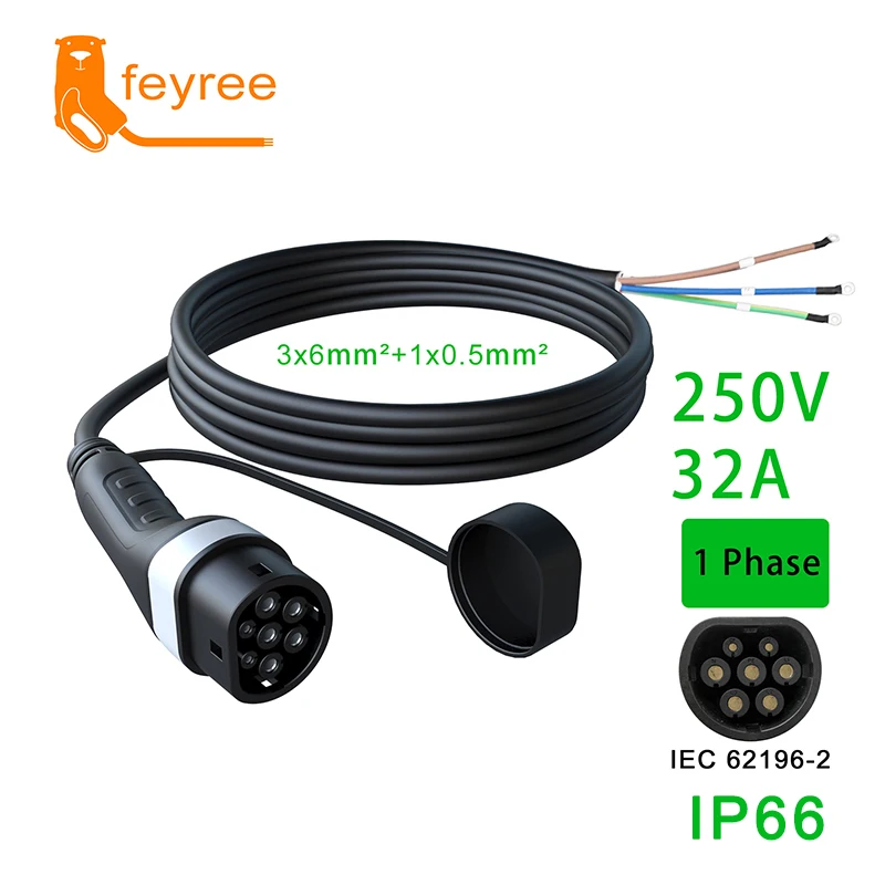 Feyree EV зарядное устройство тип 2 кабель женский автомобиль боковой 32A 7KW 1-фазная Автомобильная зарядная станция 3 фазы 11KW 22KW IEC62196-2 для электрического автомобиля
Feyree EV зарядное устройство тип 2 кабель женский автомобиль боковой 32A 7KW 1-фазная Автомобильная зарядная станция 3 фазы 11KW 22KW IEC62196-2 для электрического автомобиля