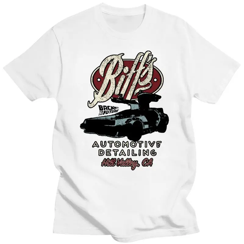 

Мужская одежда с надписью «Назад в будущее», Мужская футболка с изображением автомобильного холма долины, Калифорния, делореанская Повседн...