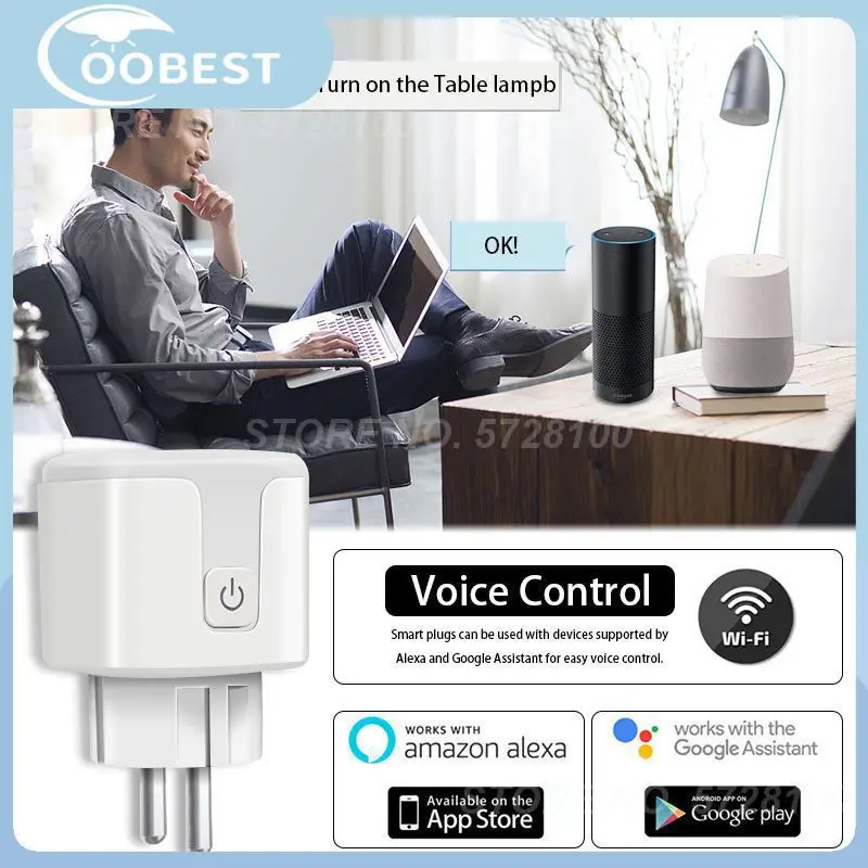 

Timer Eu Plug Smart Socket Smart Home Voice Control Tuya Wifi Plug Voice Control Via Alexa Google Home Power Monitoring 16a