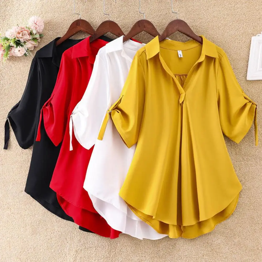 Loose Women Ladies Lapel Half Sleeve Tops Summer Clothing Women Tops V Neck for Daily Wear
Loose Women Ladies Lapel Half Sleeve Tops Summer Clothing Women Tops V Neck for Daily Wear