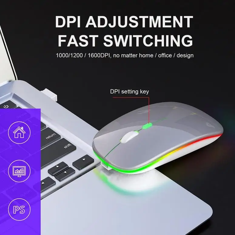 2.4GHz Wireless Mice With USB Receiver Gamer 2000DPI Mouse For Computer PC Laptop Clearance Sale 11.2 X 5.8 X 2.5cm
2.4GHz Wireless Mice With USB Receiver Gamer 2000DPI Mouse For Computer PC Laptop Clearance Sale 11.2 X 5.8 X 2.5cm