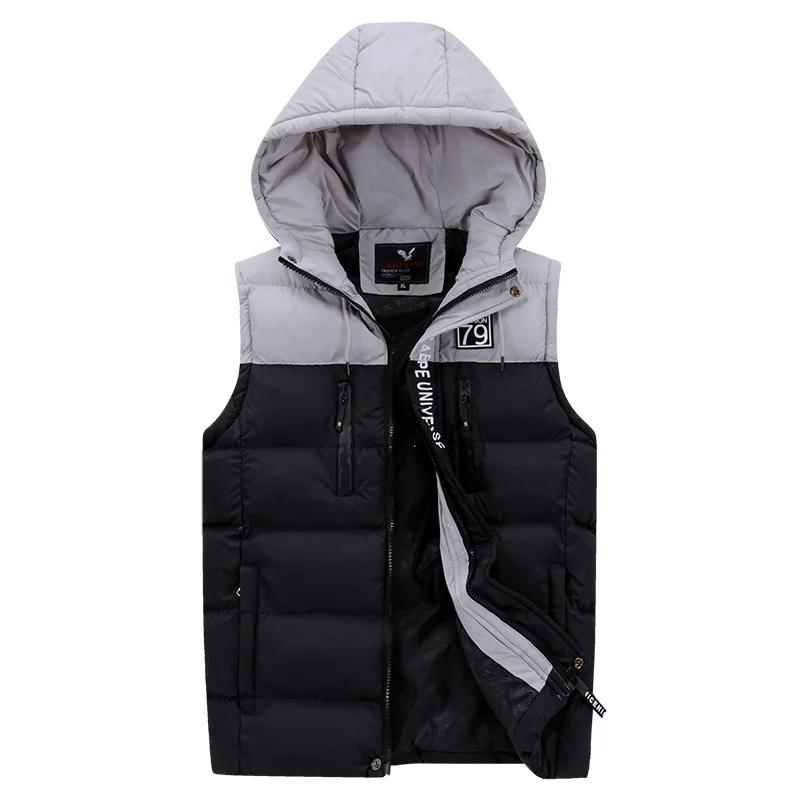 2022 New Thick Warm Hooded Vest For Men Black Casual Sleeveless Jacket Mens Cotton Winter Coat Male Plus Size Waistcoat WFY28
2022 New Thick Warm Hooded Vest For Men Black Casual Sleeveless Jacket Mens Cotton Winter Coat Male Plus Size Waistcoat WFY28