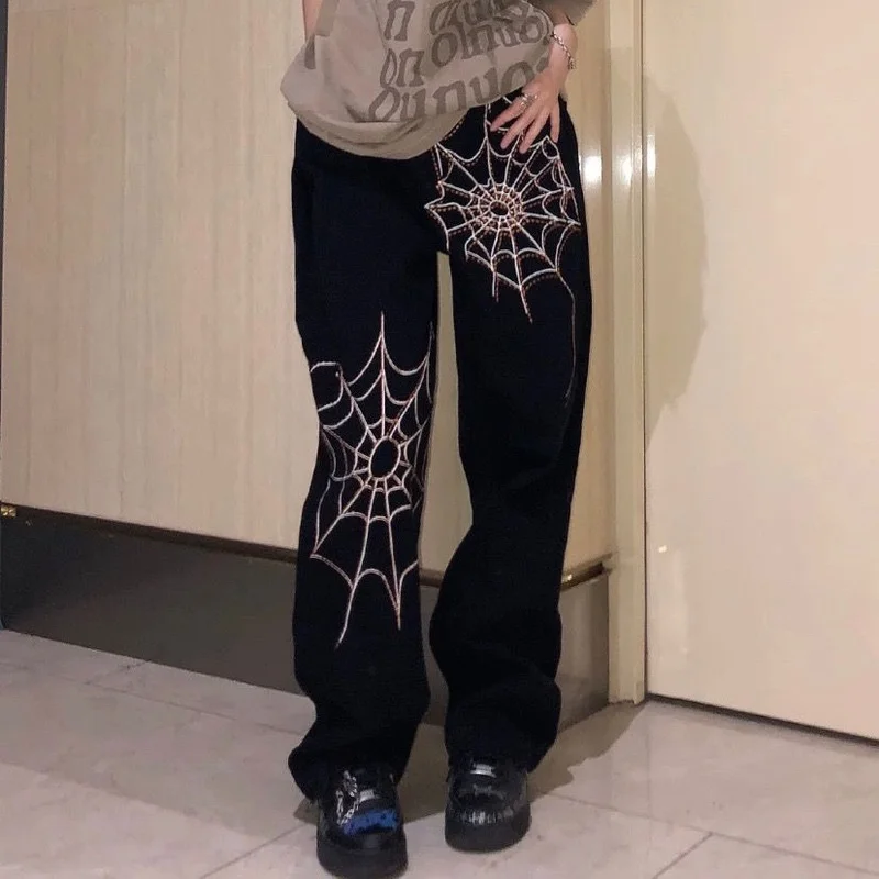 HOUZHOU Gothic Black Jeans Women Hip Hop Streetwear Grunge Denim Pants Harajuku Casual Trousers Goth Punk Female Loose Aesthetic
HOUZHOU Gothic Black Jeans Women Hip Hop Streetwear Grunge Denim Pants Harajuku Casual Trousers Goth Punk Female Loose Aesthetic