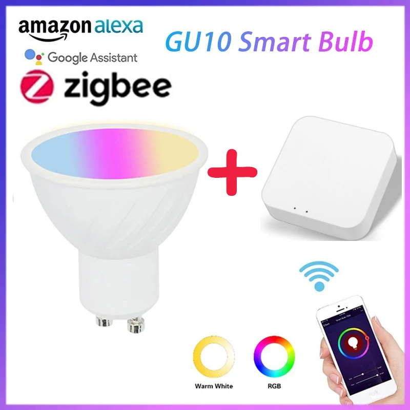 Умсветодиодный Светодиодная лампа Tuya Zigbee 3,0 GU10, 5 Вт, RGBCW, работает с приложением Smart Life
Умсветодиодный Светодиодная лампа Tuya Zigbee 3,0 GU10, 5 Вт, RGBCW, работает с приложением Smart Life