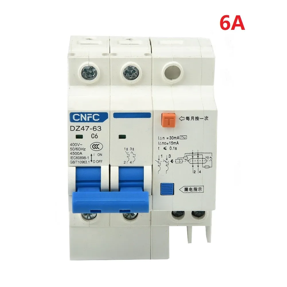 DZ47LE-32 2p C20 Circuit Breaker 20/40/63A 230V Solar Cells RV Battery Circuit Breaker Earth Leakage Protector Tools 10000 Life
DZ47LE-32 2p C20 Circuit Breaker 20/40/63A 230V Solar Cells RV Battery Circuit Breaker Earth Leakage Protector Tools 10000 Life