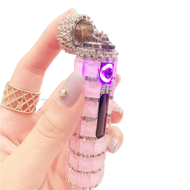 USB New shine Diamond Double Arc Lighter Portable Charging Windproof Induction Cigarette Lighter Personality Creative Lady Gift
USB New shine Diamond Double Arc Lighter Portable Charging Windproof Induction Cigarette Lighter Personality Creative Lady Gift
