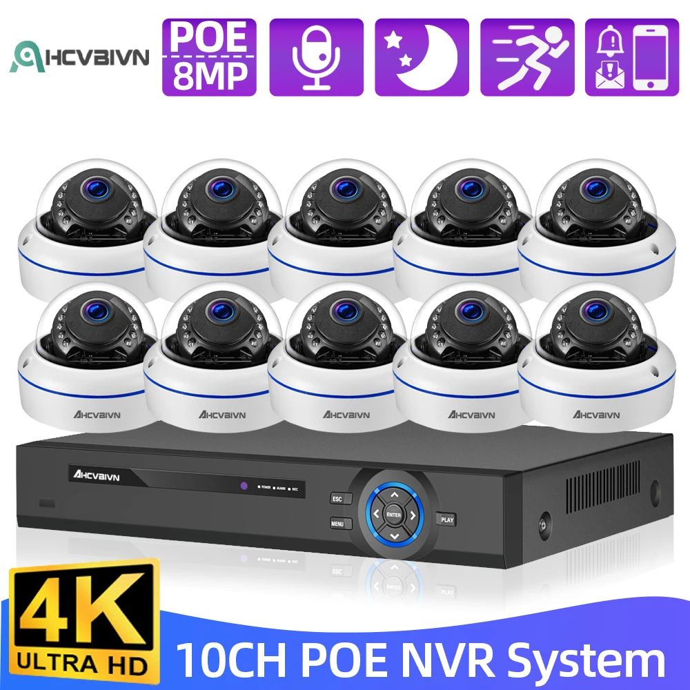 8CH 4K 10CH POE NVR с 8MP безопасности металлическая Взрывозащищенная купольная IP-камера система ночного видения CCTV видеонаблюдения комплект камер
8CH 4K 10CH POE NVR с 8MP безопасности металлическая Взрывозащищенная купольная IP-камера система ночного видения CCTV видеонаблюдения комплект камер
