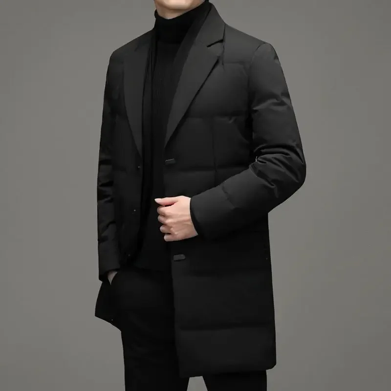 New in HOO 2023 Men's Mid-Length Suit Collar Thick down Jacket Youth White Duck down Warm blazer
New in HOO 2023 Men's Mid-Length Suit Collar Thick down Jacket Youth White Duck down Warm blazer