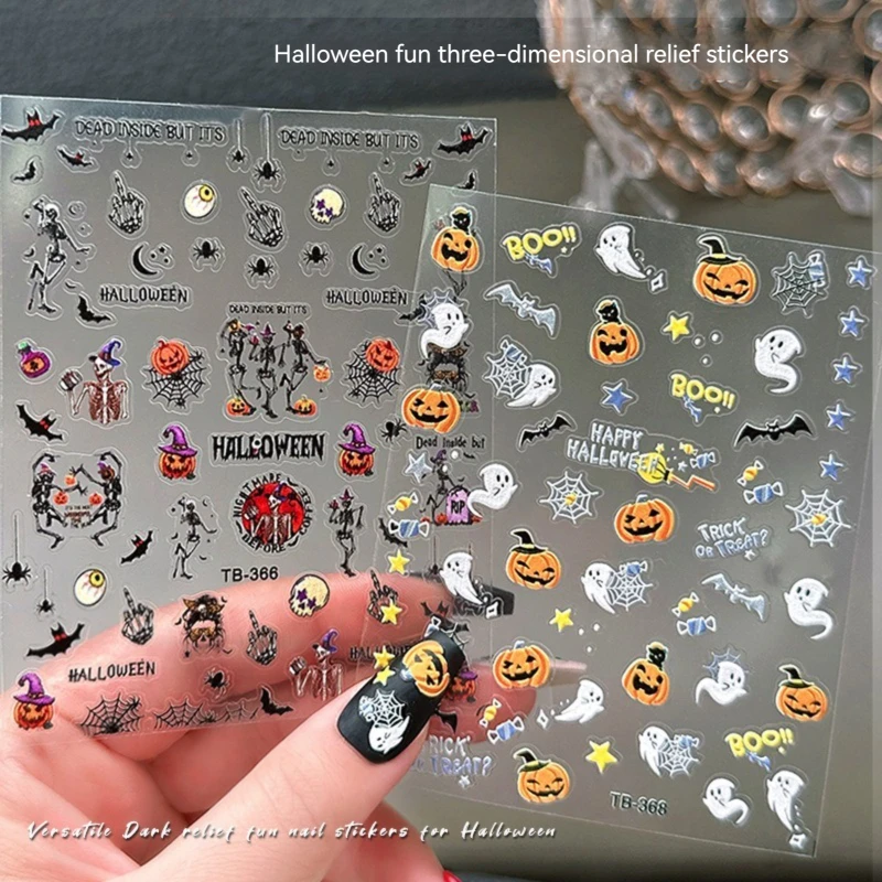 Embossed Nail Halloween 3D Nail Art Sticker Black Nail Art Nails Stickers Adhesive Skull Nail Art Lace Decals Transfers 
Embossed Nail Halloween 3D Nail Art Sticker Black Nail Art Nails Stickers Adhesive Skull Nail Art Lace Decals Transfers