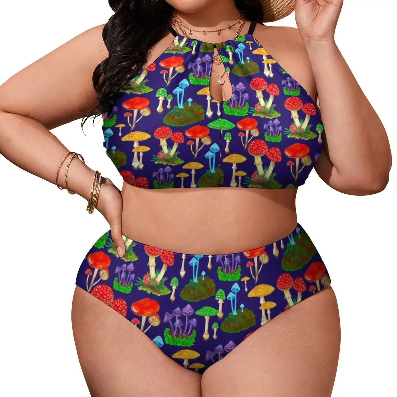 Mushroom Foray Bikini Swimsuit Colorful Mushrooms Swimwear Women Push Up Bikinis Set Graphic Bathing Suit Biquini Big Size 4XL
Mushroom Foray Bikini Swimsuit Colorful Mushrooms Swimwear Women Push Up Bikinis Set Graphic Bathing Suit Biquini Big Size 4XL