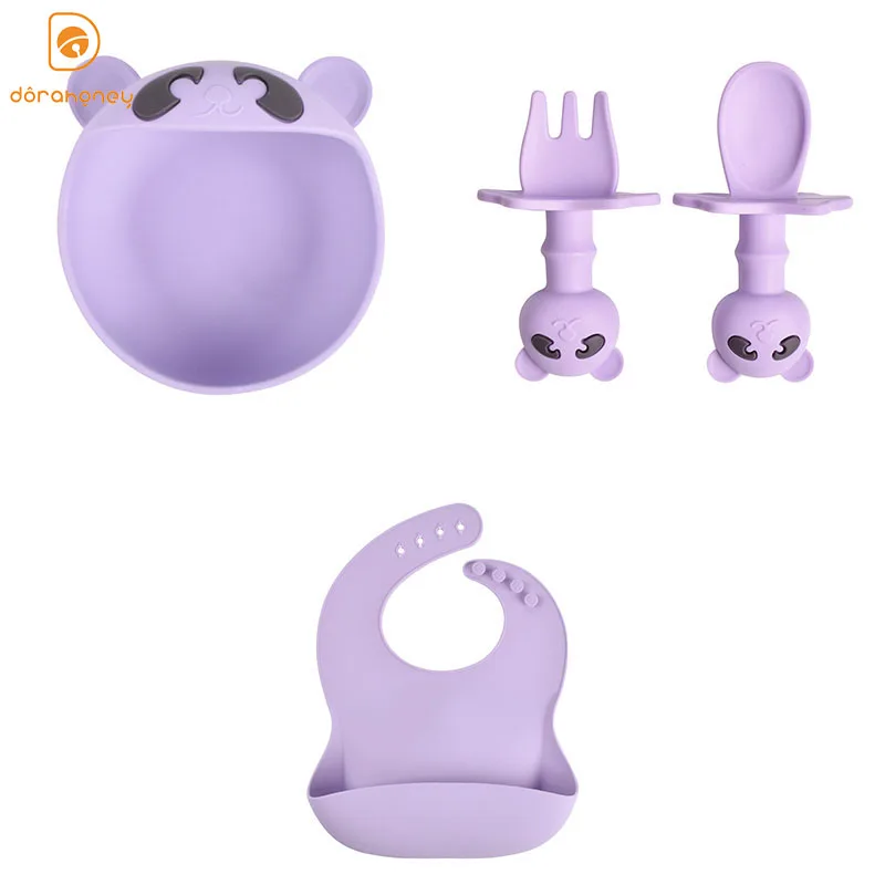4Pcs Baby Tableware Set Bear Suction Cup Plate Bowl Bib Spoon Fork Children Food Grade Silicone Feeding Cutlery Set 2022 New
4Pcs Baby Tableware Set Bear Suction Cup Plate Bowl Bib Spoon Fork Children Food Grade Silicone Feeding Cutlery Set 2022 New
