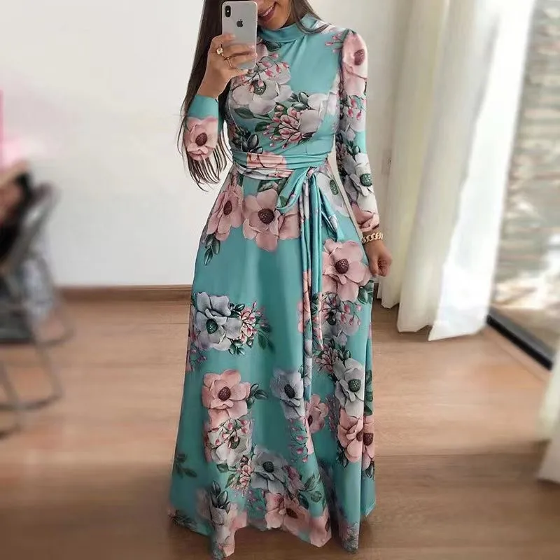 Autumn And Winter Women's New Style 2022 Dress Print Street Long-sleeved High-neck Tie Long Casual
Autumn And Winter Women's New Style 2022 Dress Print Street Long-sleeved High-neck Tie Long Casual