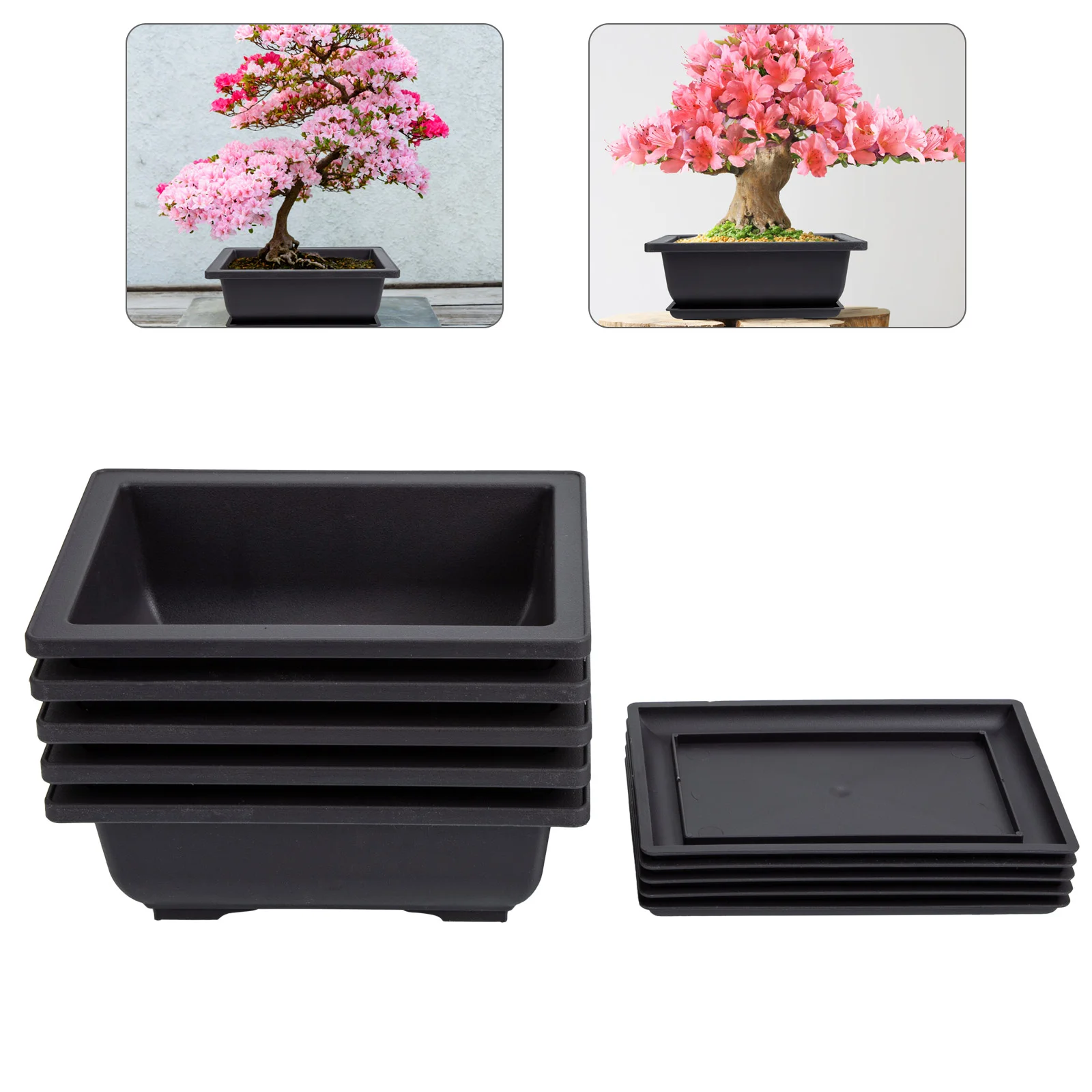 5 Sets Flowerpots Plastic Flowerpots Bonsai Flower Pot Succulent Holder Flower Planting Pot for Shop Store Office
5 Sets Flowerpots Plastic Flowerpots Bonsai Flower Pot Succulent Holder Flower Planting Pot for Shop Store Office