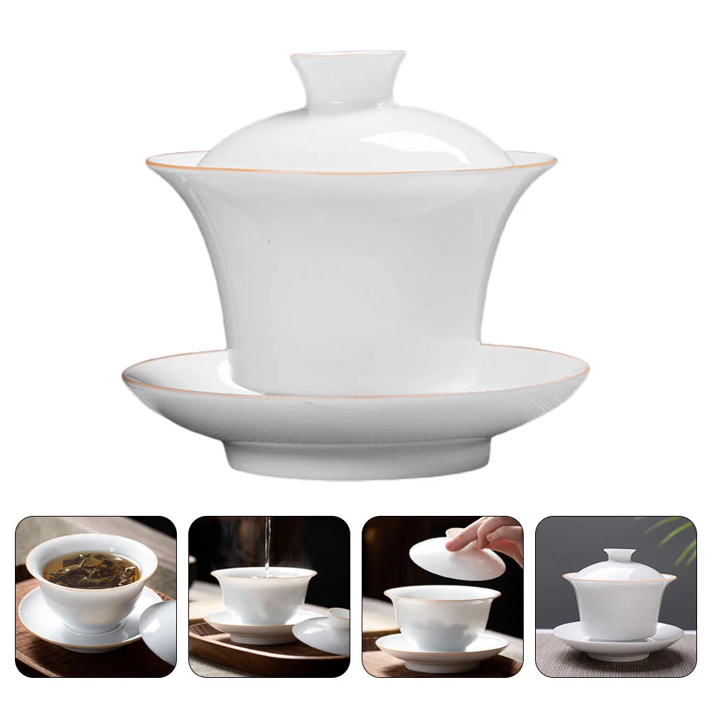 1 Set of Ceramic gaiwan tea cup with Saucer Lid Porcelain Fu Tea Cup Chinese Traditional Gaiwan Sancai Tea Bowl
1 Set of Ceramic gaiwan tea cup with Saucer Lid Porcelain Fu Tea Cup Chinese Traditional Gaiwan Sancai Tea Bowl