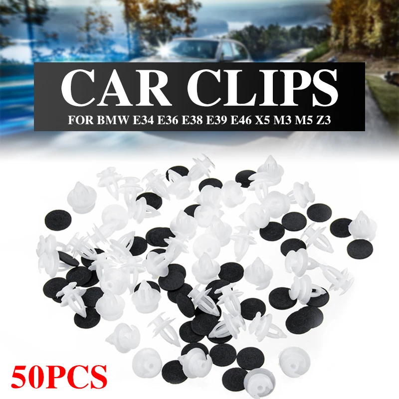 50Pcs 8mm Car Door Trim Panel Clips Rivets Fastener Retainer For BMW E34 E36 E38 E39 E46 X5 M3 M5 Z3
50Pcs 8mm Car Door Trim Panel Clips Rivets Fastener Retainer For BMW E34 E36 E38 E39 E46 X5 M3 M5 Z3