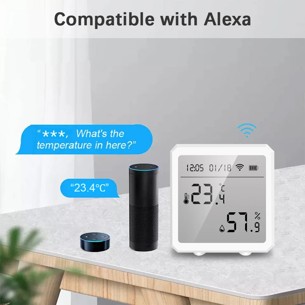 Wi-Fi термометр-гигрометр беспроводной цифровой Комнатный датчик температуры и влажности с датчиком температуры и влажности
Wi-Fi термометр-гигрометр беспроводной цифровой Комнатный датчик температуры и влажности с датчиком температуры и влажности