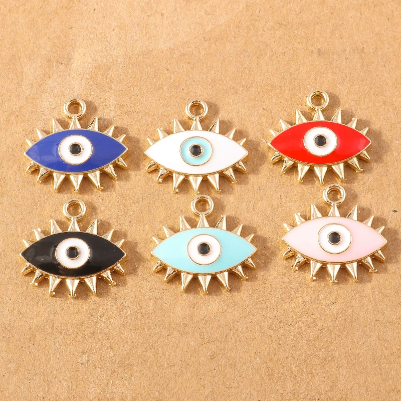 10pcs 18x17mm Cute Enamel Evil Eye Charms for Jewelry Making DIY Drop Earrings Pendants Necklaces Handmade Bracelets Crafts Gift
10pcs 18x17mm Cute Enamel Evil Eye Charms for Jewelry Making DIY Drop Earrings Pendants Necklaces Handmade Bracelets Crafts Gift
