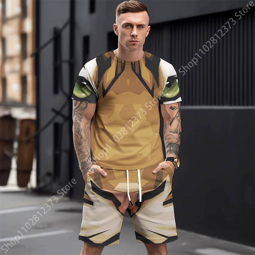 2023 Summer New Man Tracksuit Set Men Casual Short Sleeve T Shirts Two Piece Sets Fashion 3D Tiger Printing Sports Men Clothing
2023 Summer New Man Tracksuit Set Men Casual Short Sleeve T Shirts Two Piece Sets Fashion 3D Tiger Printing Sports Men Clothing