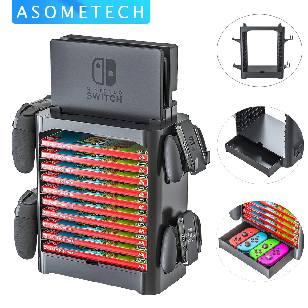 Подставка для хранения Nintendo Switch/OLED/Lite, аксессуары для консоли, чехол для Nintendo Switch Game CD Joycon Pro, держатель контроллера Tower
Подставка для хранения Nintendo Switch/OLED/Lite, аксессуары для консоли, чехол для Nintendo Switch Game CD Joycon Pro, держатель контроллера Tower
