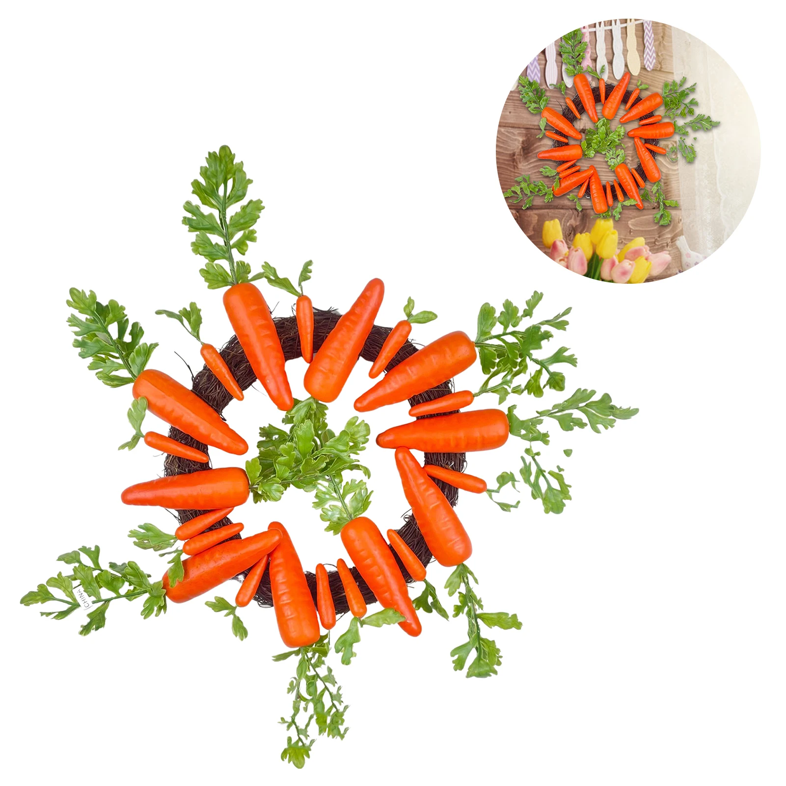 Easter Decor With Rattan Wreath 45cm/17.7in Wall Decor Garland Classic Spring Decor For Home Full Carrot Rattan Wreath For
Easter Decor With Rattan Wreath 45cm/17.7in Wall Decor Garland Classic Spring Decor For Home Full Carrot Rattan Wreath For