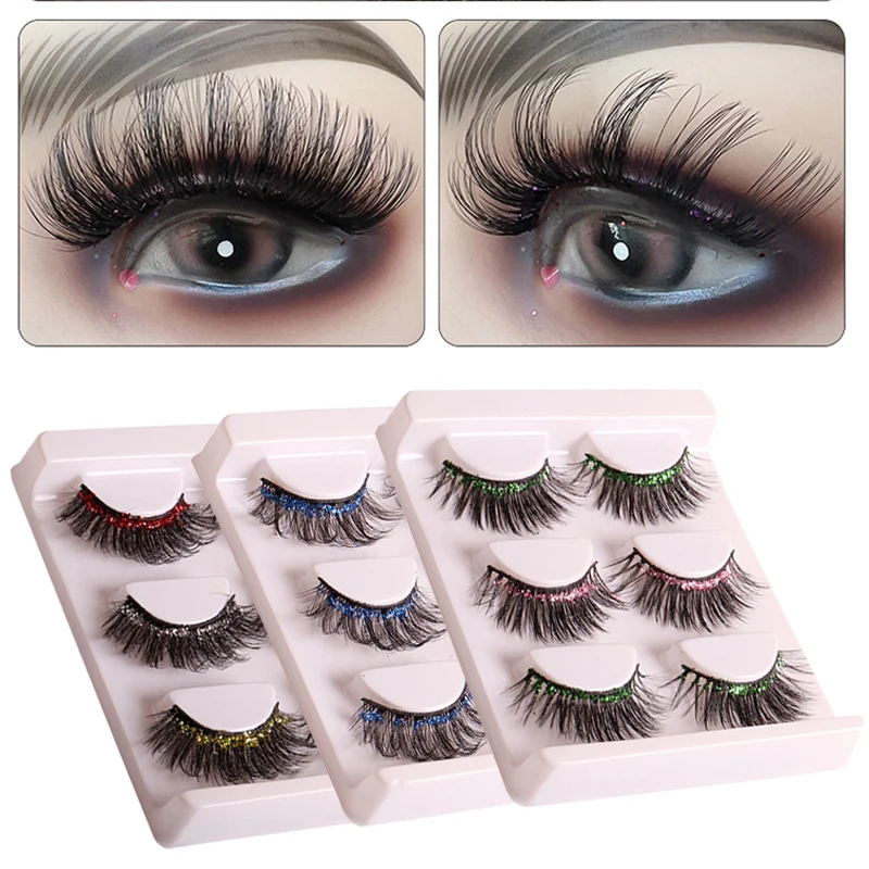 False Eyelashes Color Glitter Sequins Thick Fake Eyelashes Cross Slender Stage Performance Eye Makeup Tools Lashes Extension
False Eyelashes Color Glitter Sequins Thick Fake Eyelashes Cross Slender Stage Performance Eye Makeup Tools Lashes Extension