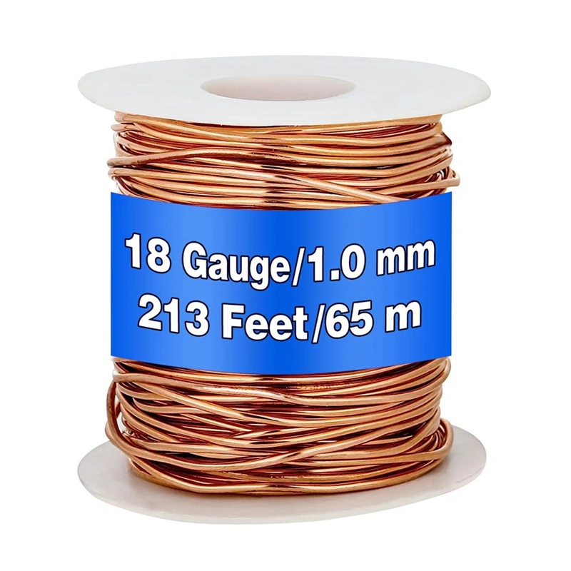 99.9% Dead Soft Copper Wire, 18 Gauge/ 1 Mm Diameter, 213 Feet/ 65 M, 1 Pound Spool Pure Copper Wire
99.9% Dead Soft Copper Wire, 18 Gauge/ 1 Mm Diameter, 213 Feet/ 65 M, 1 Pound Spool Pure Copper Wire