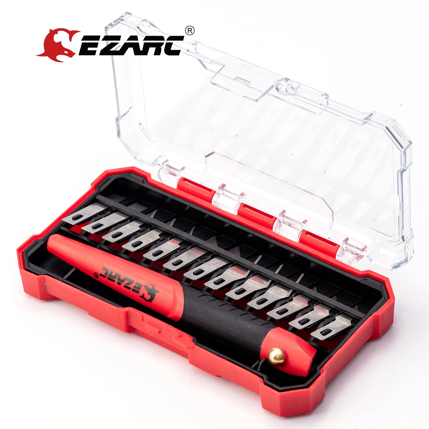 EZARC Precision Utility Knife Kits with 13 PCS Refill SK5 Blades for Carving, Art Modeling, Scrapbooking, Sculpture, Trimming
EZARC Precision Utility Knife Kits with 13 PCS Refill SK5 Blades for Carving, Art Modeling, Scrapbooking, Sculpture, Trimming