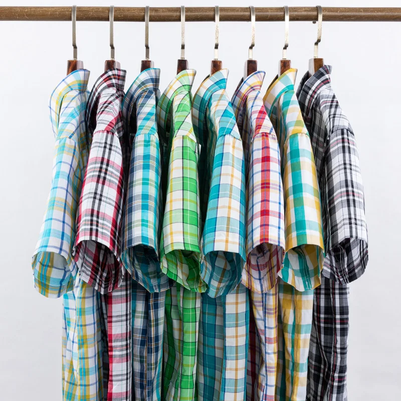 100% Pure Cotton Man Breathable Short Sleeve Plaid Summer Cool Checkered Shirts Men Business Casual Pocket Leisure Plus Size
100% Pure Cotton Man Breathable Short Sleeve Plaid Summer Cool Checkered Shirts Men Business Casual Pocket Leisure Plus Size