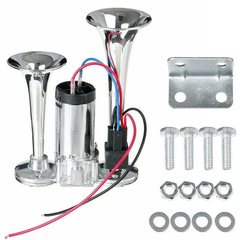 12v 600DB Dual Trumpets Super Loud Car Electric Horn Truck Boat Train Speaker Air Horn Compressor for CarsMotorcycles Automotive
12v 600DB Dual Trumpets Super Loud Car Electric Horn Truck Boat Train Speaker Air Horn Compressor for CarsMotorcycles Automotive