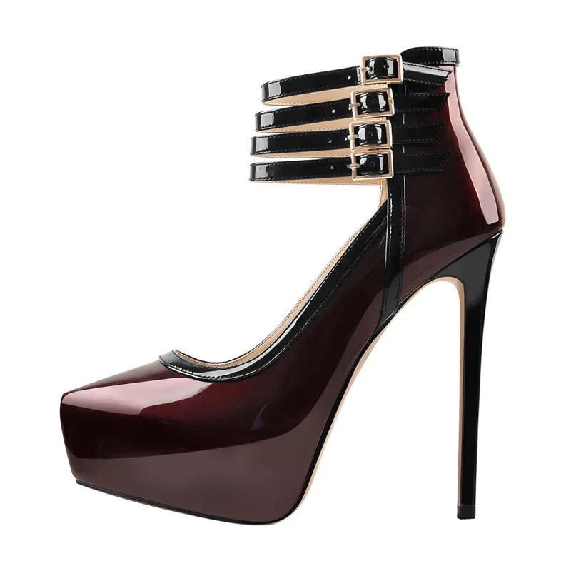 MKKHOU Fashion Pumps New Patent Leather Pointed Shallow Mouth Thick Sole Shoes Strap Ankle Buckle High Heel Shoes Cross-dresser
MKKHOU Fashion Pumps New Patent Leather Pointed Shallow Mouth Thick Sole Shoes Strap Ankle Buckle High Heel Shoes Cross-dresser