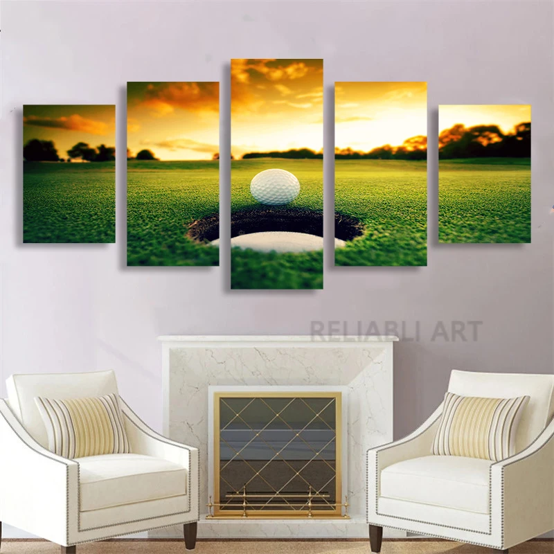 5 шт. картины HD для гольф-клуба, пейзаж, холст, живопись, настенное искусство, зеленая трава, плакаты и принты, Настенный декор 
5 шт. картины HD для гольф-клуба, пейзаж, холст, живопись, настенное искусство, зеленая трава, плакаты и принты, Настенный декор