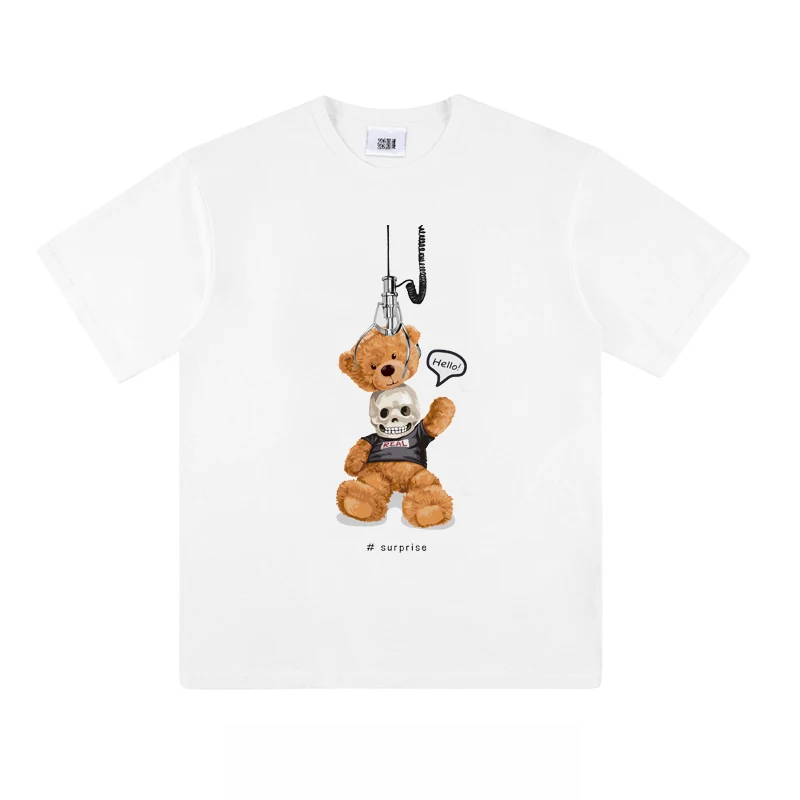 Bear Harajuku Women's T-shirt 2022 Summer Round Neck Short Sleeve Casual Fashion Top Tee Cartoon Cute Bear Print Female Clothing
Bear Harajuku Women's T-shirt 2022 Summer Round Neck Short Sleeve Casual Fashion Top Tee Cartoon Cute Bear Print Female Clothing