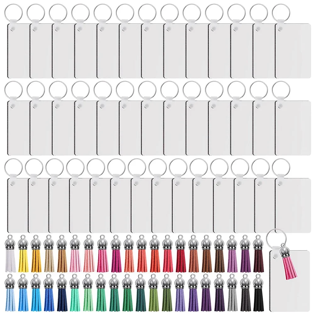 160Pcs Sublimation Keychain Blanks Set Key Rings Sublimation Blanks Heat Transfer Keychain Tassels MDF Blank-Rectangle
160Pcs Sublimation Keychain Blanks Set Key Rings Sublimation Blanks Heat Transfer Keychain Tassels MDF Blank-Rectangle