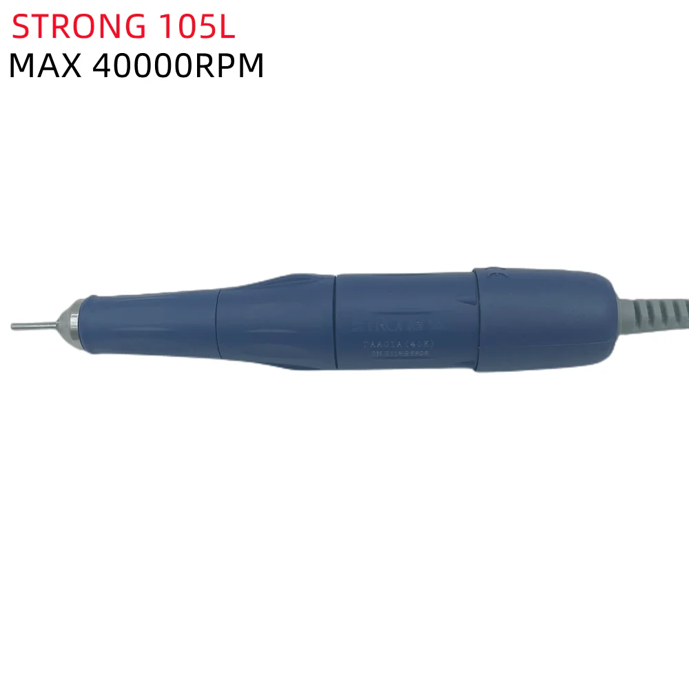 Micro Motor Handpiece TRAUS STRONG 105L blue 40000RPM for STRONG 210 90 204 207 Marathon Control Box Electric Manicure Drill Pen 
Micro Motor Handpiece TRAUS STRONG 105L blue 40000RPM for STRONG 210 90 204 207 Marathon Control Box Electric Manicure Drill Pen