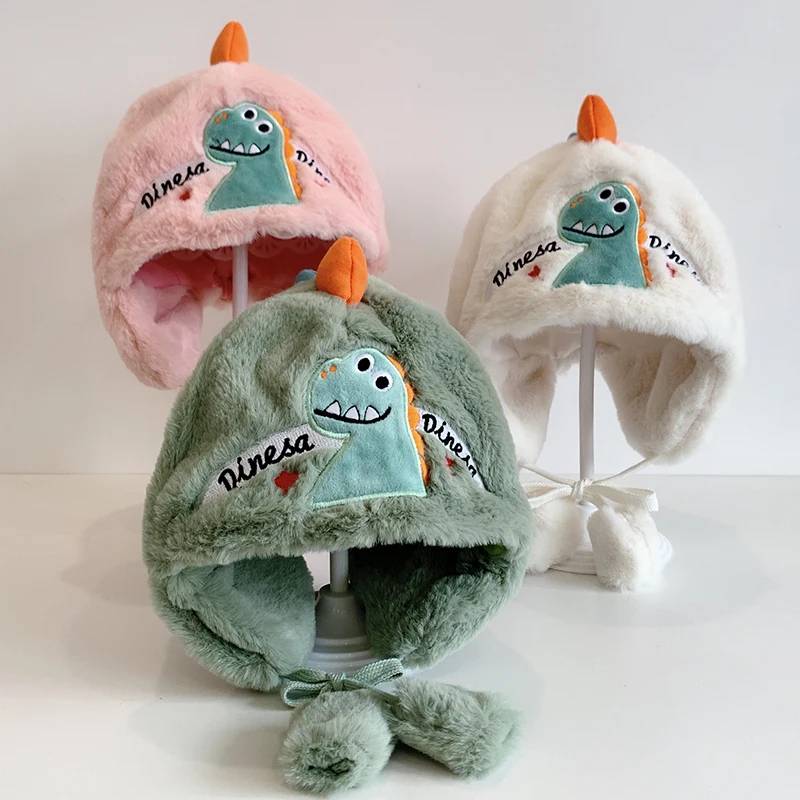 Winter Warm Ears Protection Baby Beanie Cap For Kids Boy Girl Cartoon Dinosaur Cute Hat Outdoor Soft Fleece lining Earflap Hats
Winter Warm Ears Protection Baby Beanie Cap For Kids Boy Girl Cartoon Dinosaur Cute Hat Outdoor Soft Fleece lining Earflap Hats