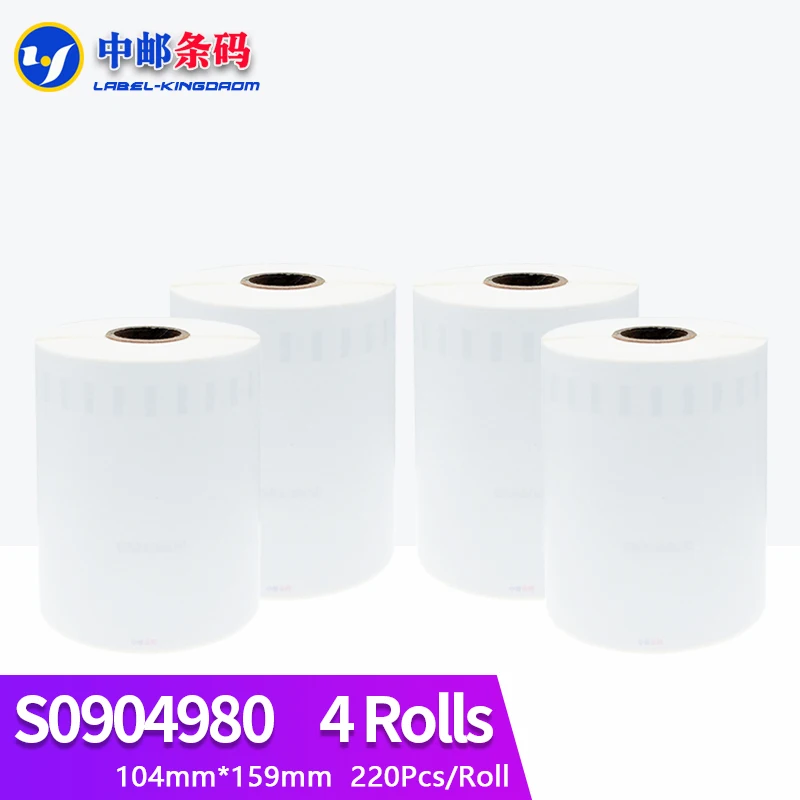 4 Roll Dymo Generic S0904980 Label Sticker 104mm*159mm 220Pcs Compatible for LabelWriter 4XL Printer 4"X6" Shipping Label
4 Roll Dymo Generic S0904980 Label Sticker 104mm*159mm 220Pcs Compatible for LabelWriter 4XL Printer 4"X6" Shipping Label
