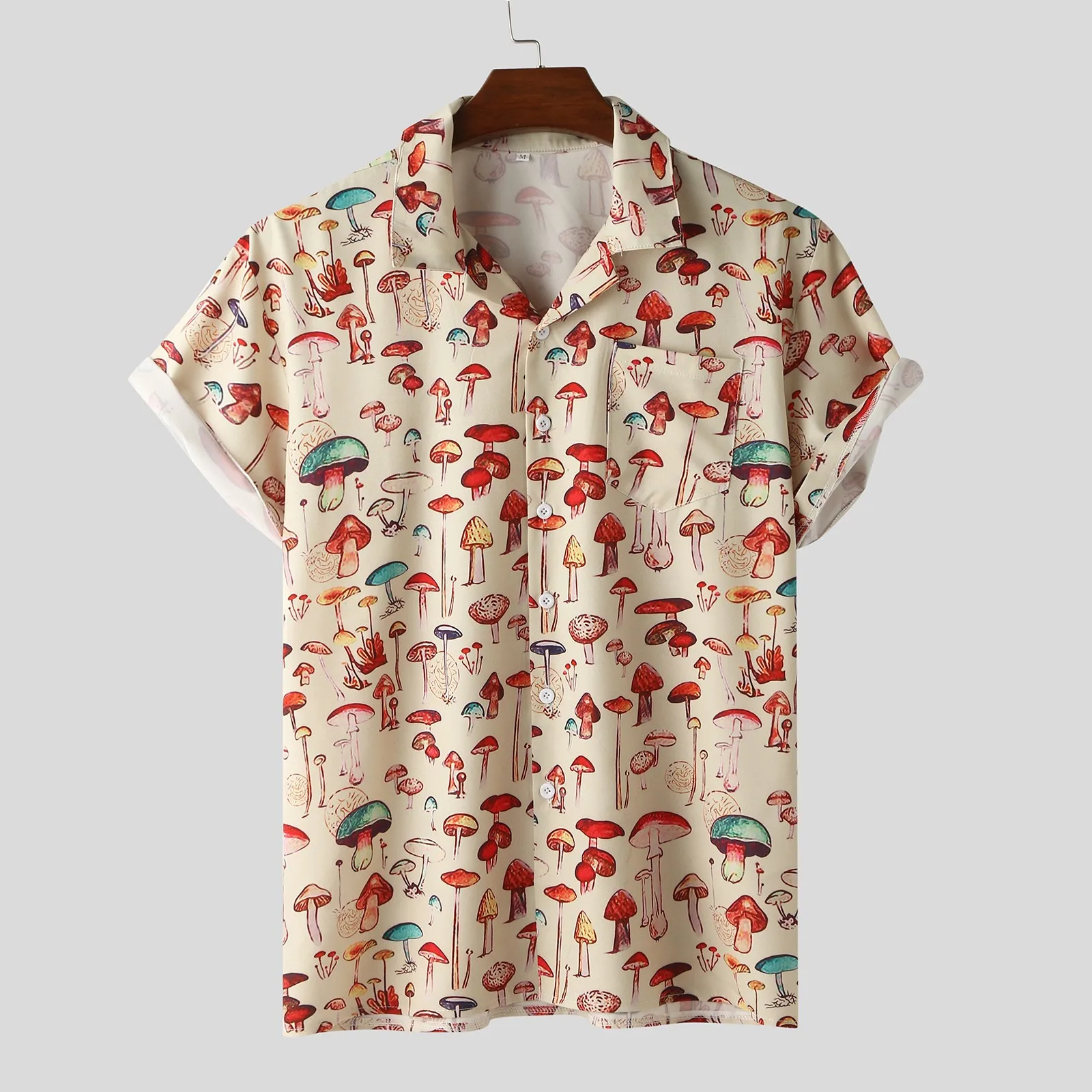 Short Sleeve Shirt Men Summer Mushroom Loose Baggy Casual Hawaii Holiday Beach Shirt Tee Tops Buttons Blouse Camisas De Hombre
Short Sleeve Shirt Men Summer Mushroom Loose Baggy Casual Hawaii Holiday Beach Shirt Tee Tops Buttons Blouse Camisas De Hombre