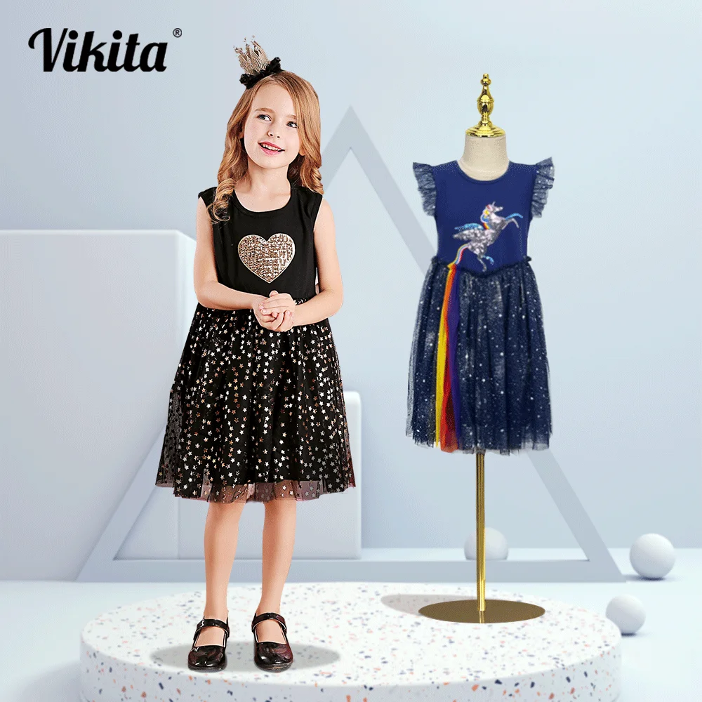 VIKITA Party Dresses for Girls Children Stars Sequins Shiny Vestidos Girl Elegant Prom Evening Princess Summer Ball Gowns
VIKITA Party Dresses for Girls Children Stars Sequins Shiny Vestidos Girl Elegant Prom Evening Princess Summer Ball Gowns