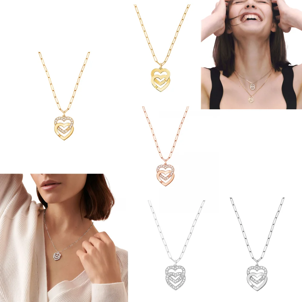 Chain Necklace for Women Zircon Full Diamond 925 Silver 18K Gold Plating Rose French Style Luxury Jewelry Free Shipping
Chain Necklace for Women Zircon Full Diamond 925 Silver 18K Gold Plating Rose French Style Luxury Jewelry Free Shipping